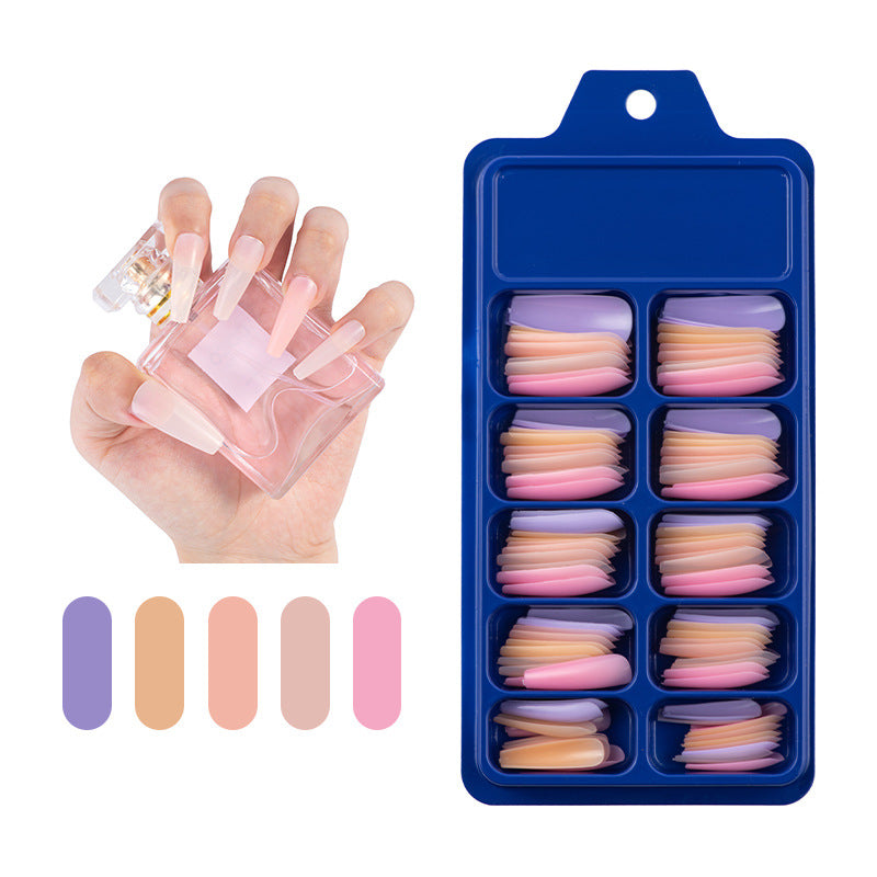 100 PES  Blue, pink  fake nail